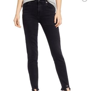 AGOLDE Sophie destroyed black jeans *discontinued*